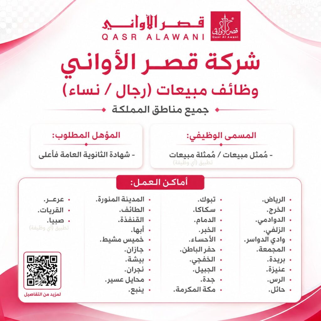 (🔴) عاجل (اختر أقرب فرع لك) توظيف فوري (للجنسين) أكثر من ٣٠ مدينة بالمملكة:▪️ جميع ال […]