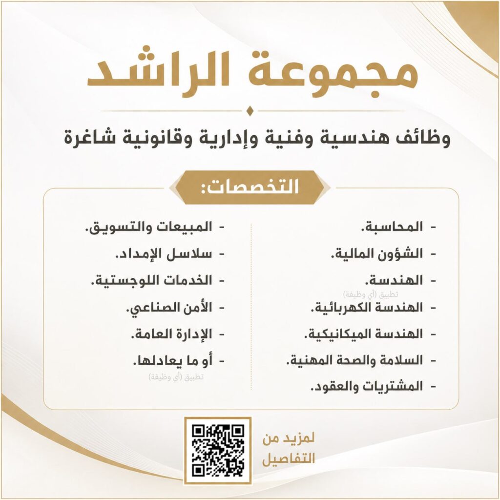 (🔴) وظائف شاغرة لدى (مجموعة الراشد) لحملة مختلف المؤهلات في عدة مدن:📍 أماكن العمل (ا […]