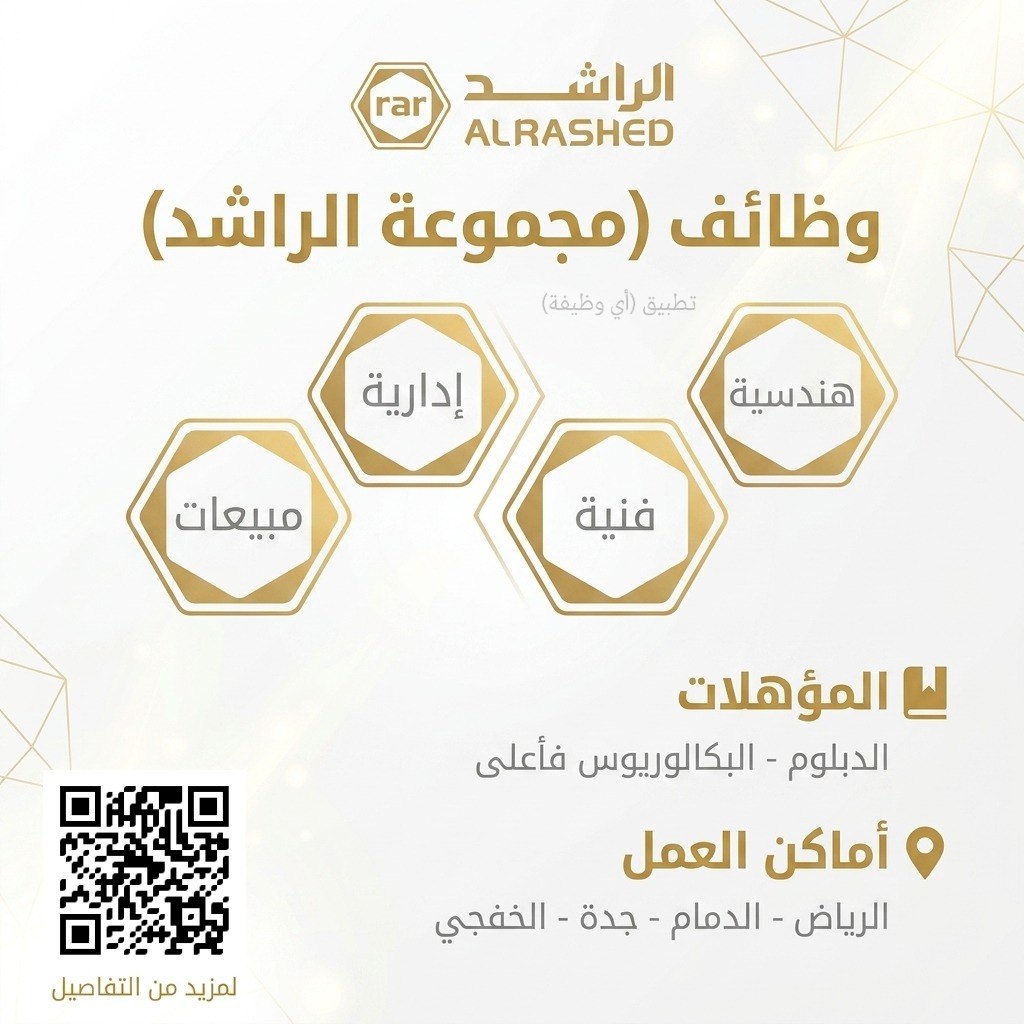 (🔴) وظائف (مجموعة الراشد) تشمل مجالات (هندسية وإدارية وفنية ومبيعات):📘 المؤهلات (الد […]