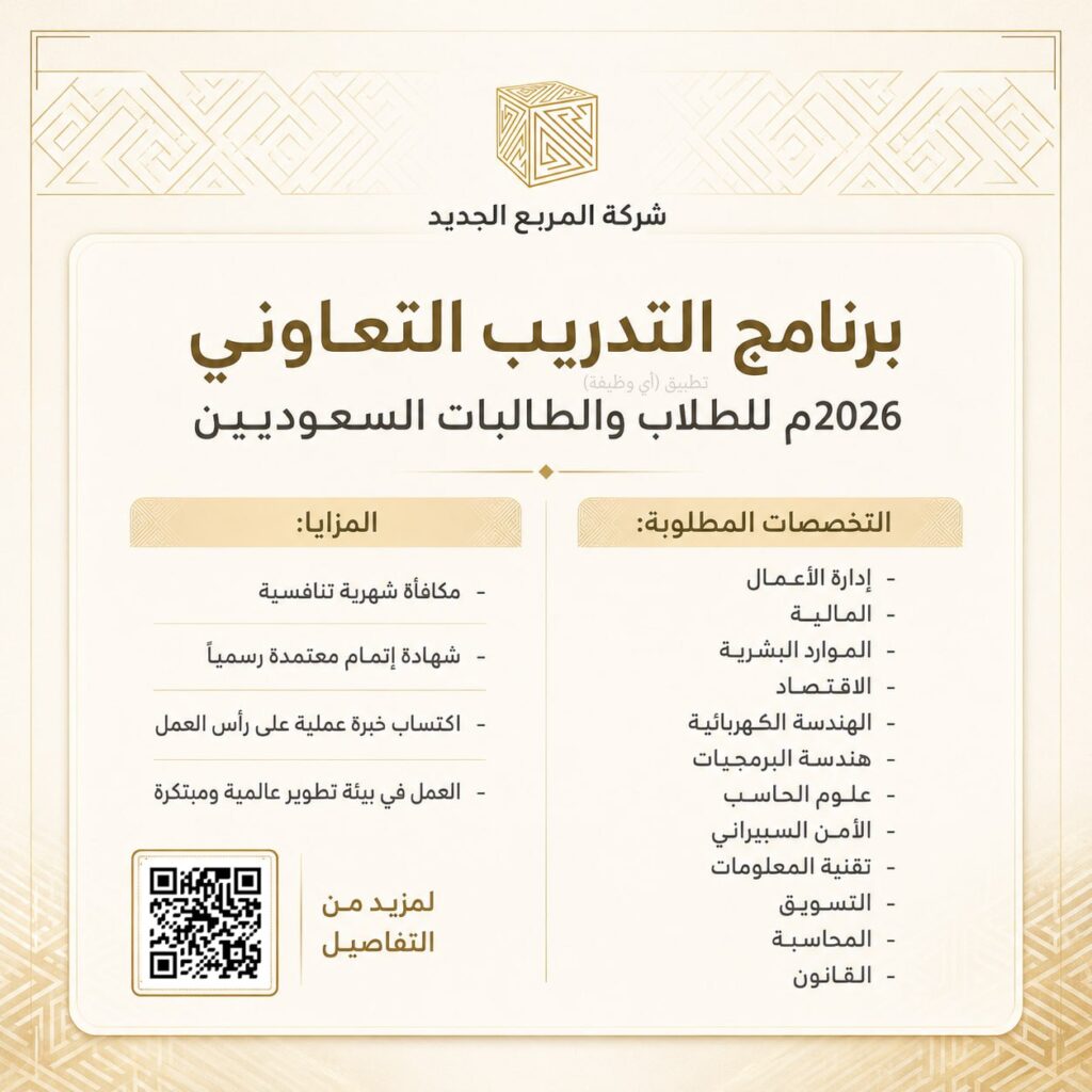 (🔴) لأول مرة | شركة المربع الجديد تعلن فتح باب التقديم في (برنامج التدريب التعاوني ٢٠ […]