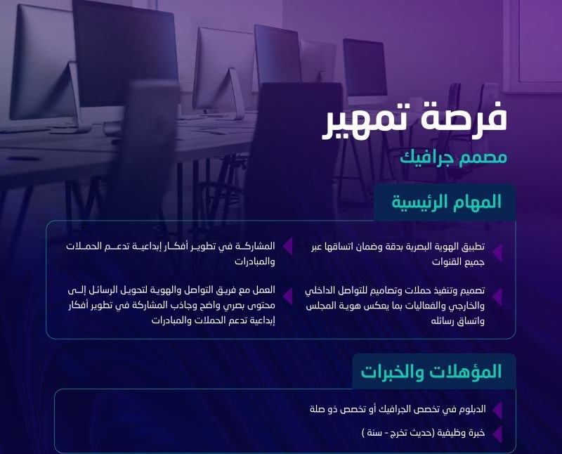 ⭕️ | مجلس الضمان الصحي يعلن فرصة تمهير بمسمى (مصمم جرافيك) لحملة الدبلوم مع الحصول عل […]