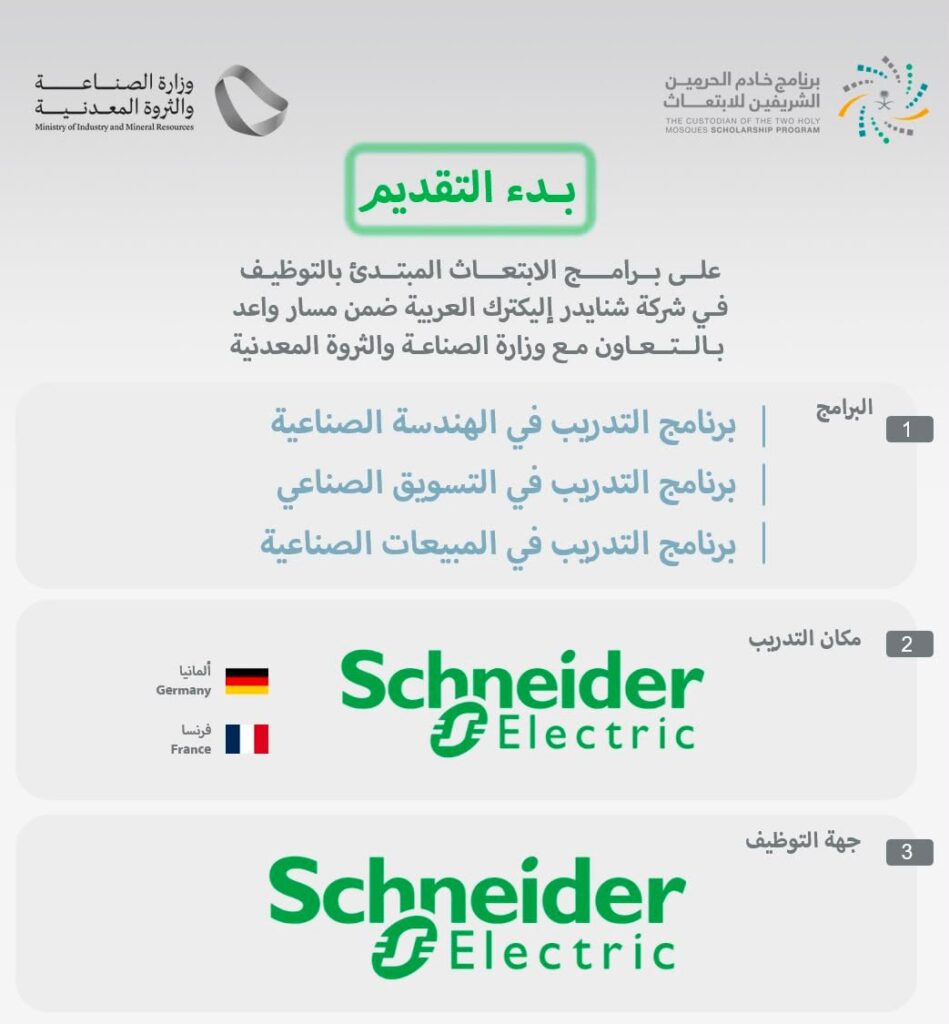 🔴 ⭐️| ابتعاث مبتدئ بالتوظيف مع  شركة شنايدر إليكترك العربية ضمن مسار واعد بالتعاون م […]