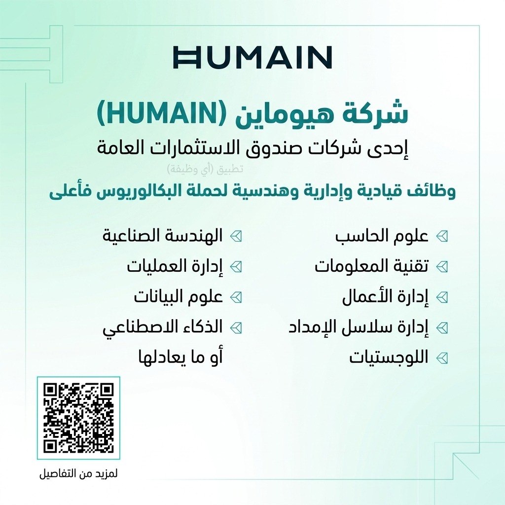 (🔴) شركة هيوماين المملوكة لصندوق الاستثمارات العامة تعلن وظائف جديدة بالرياض:⭐️ التخ […]
