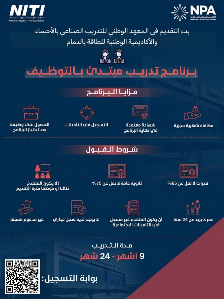 (🔴) برنامج (تدريب مبتدئ بالتوظيف) لحملة الثانوية العامة لدى (المعهد الصناعي وأكاديمية […]