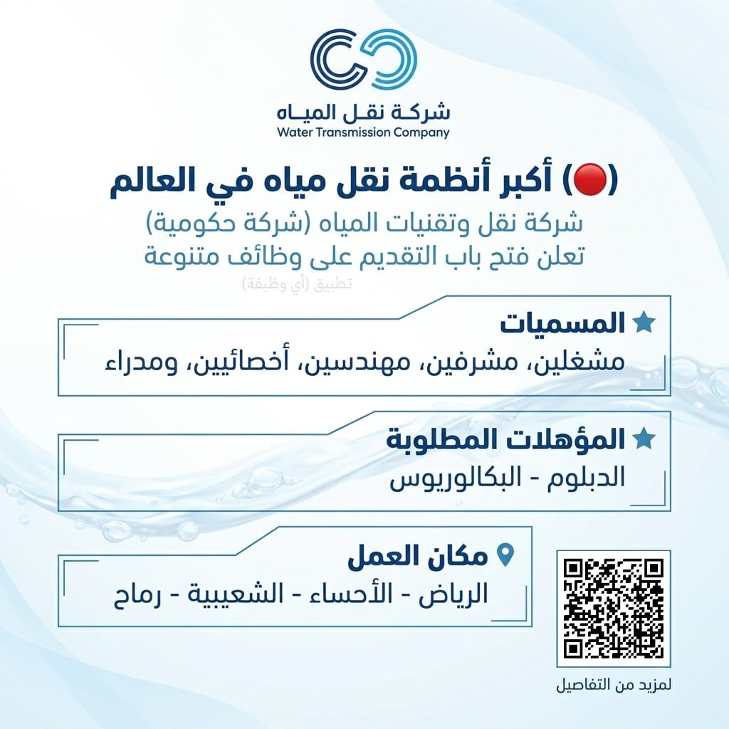 (🔴) أكبر أنظمة نقل مياه في العالم | شركة نقل المياه (شركة حكومية) تعلن فتح باب التقدي […]