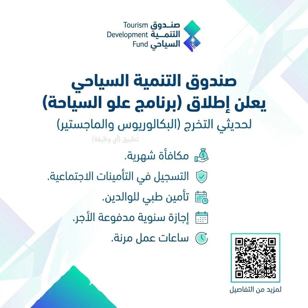 (🔴) صندوق التنمية السياحي يعلن إطلاق (برنامج علو السياحة) لحديثي التخرج (البكالوريوس  […]