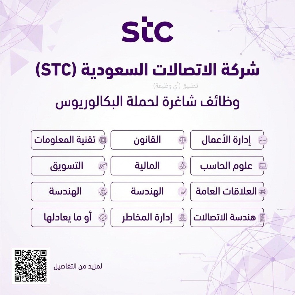 (🔴) وظائف لدى (الاتصالات السعودية):⭐️ التخصصات (إدارة الأعمال، القانون، تقنية المعلو […]