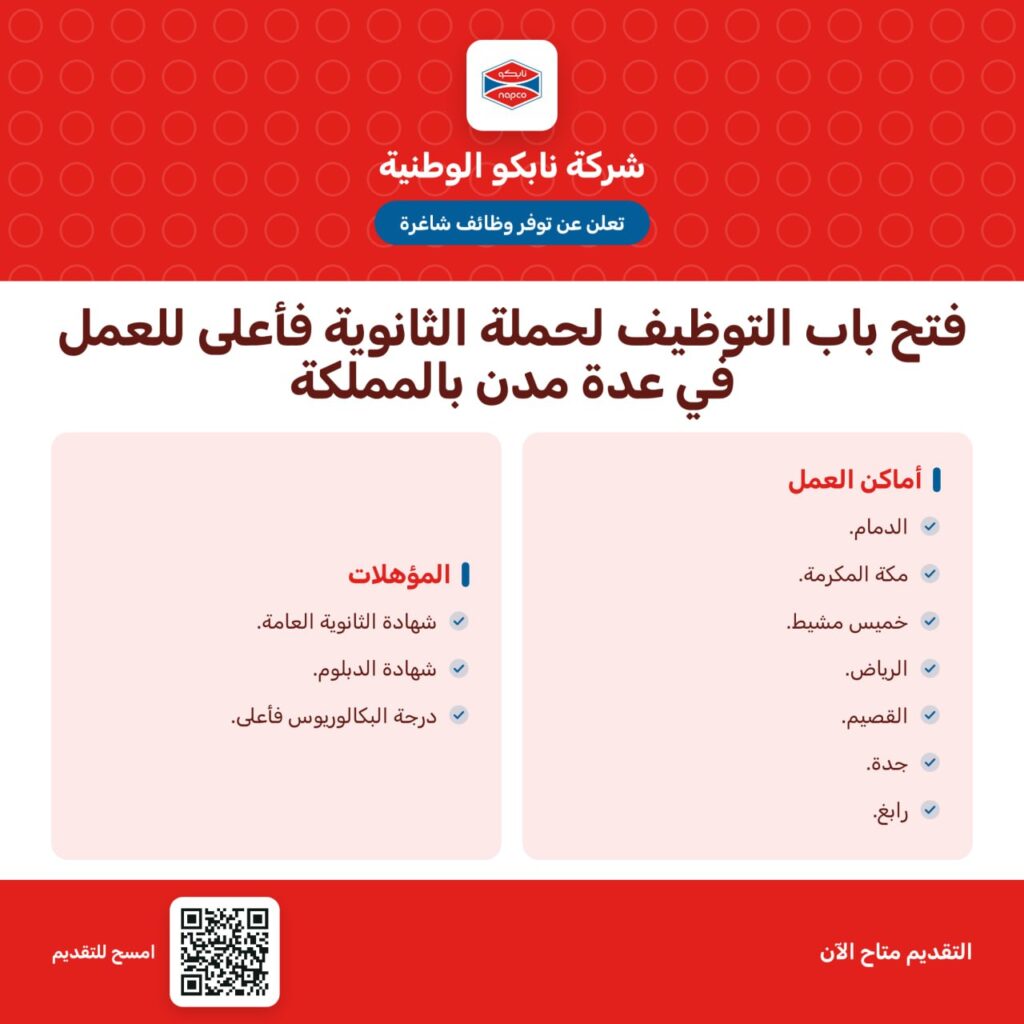 🔴 | شركة نابكو الوطنية تعلن فتح باب التوظيف (رجال / نساء) بعدة تخصصات منوعة في المدن  […]
